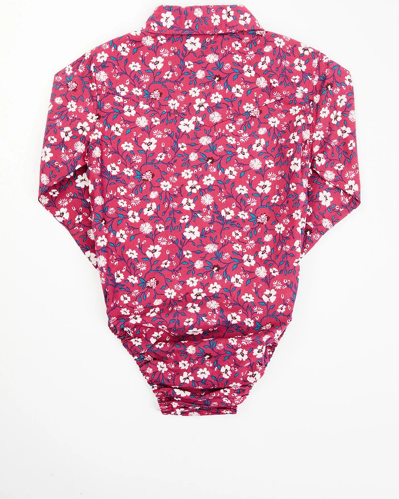 Shyanne Toddler Girls' Long Sleeve Floral Print Onesie