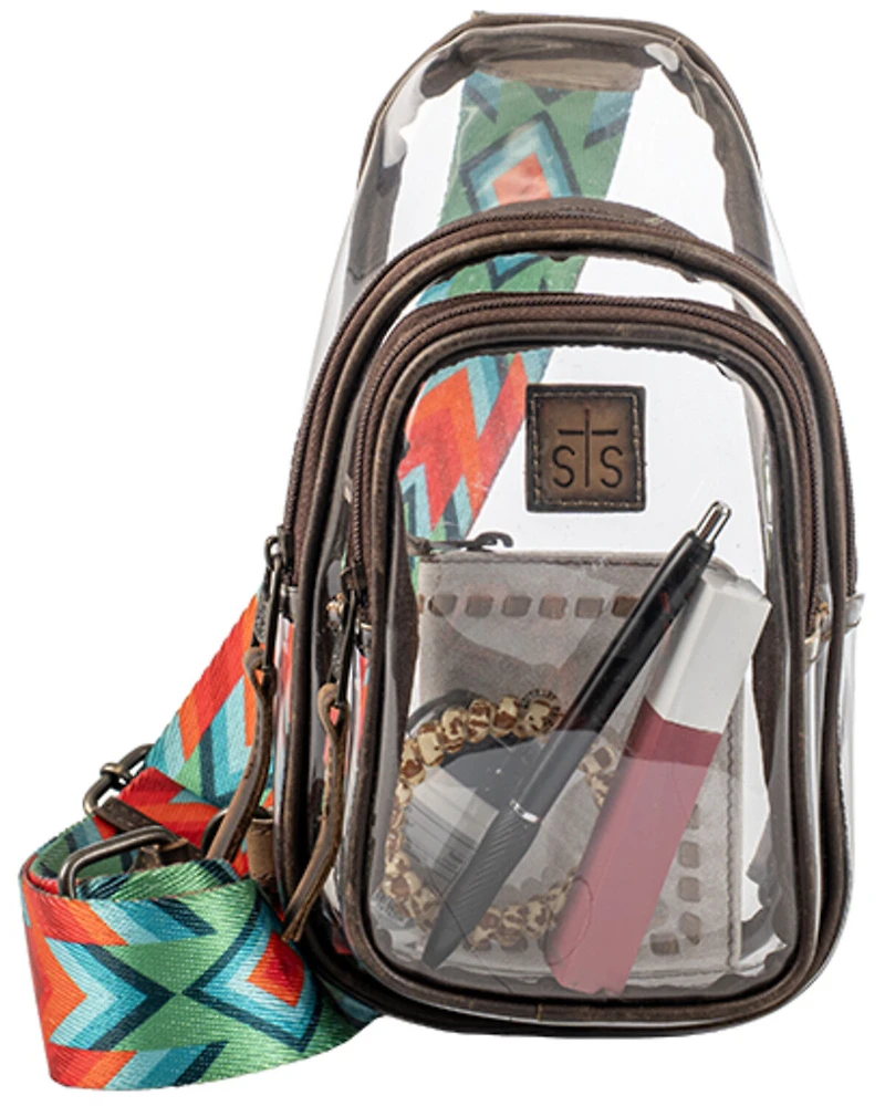 STS Ranchwear Women's Sojourner Clear Stadium Sling Bag