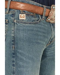 Cinch Men's Medium Wash Relaxed Bootcut Performance Stretch Denim Jeans