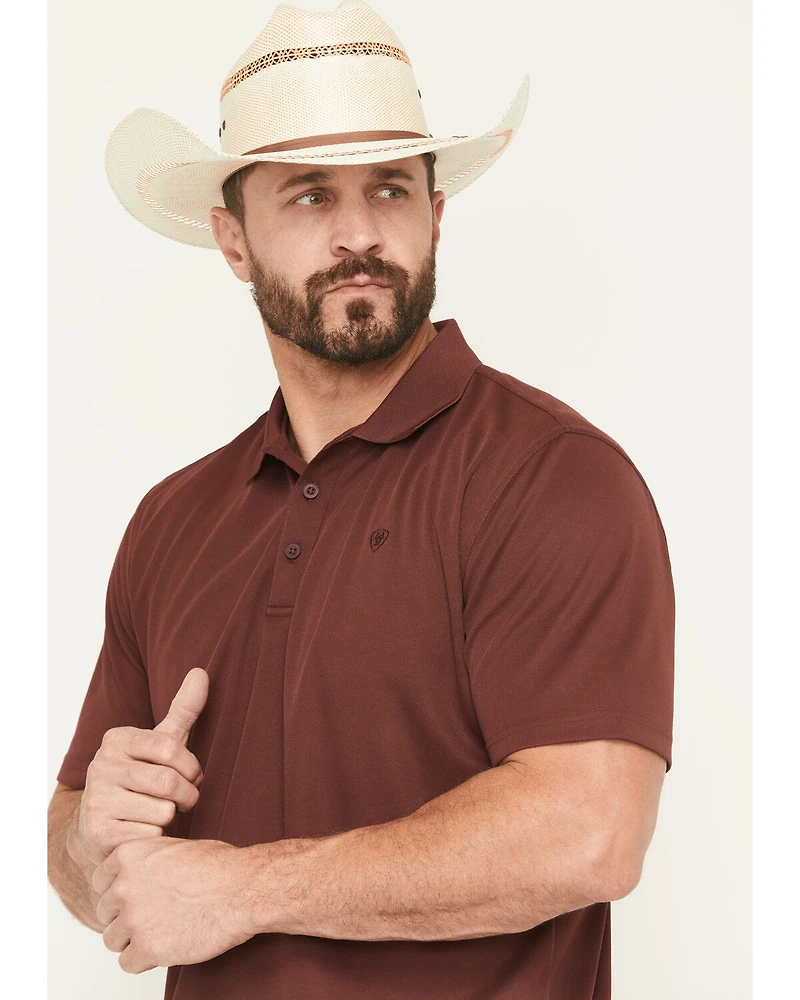 Ariat Men's TEK Solid Short Sleeve Performance Polo