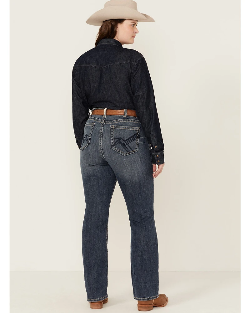 Ariat Women's Medium Wash Perfect Rise Phoebe Stretch Bootcut Jeans - Plus