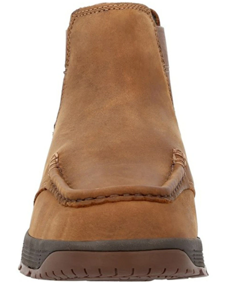Georgia Boot Men's Athens Superlyte Waterproof Chelsea Work Boots - Moc Toe