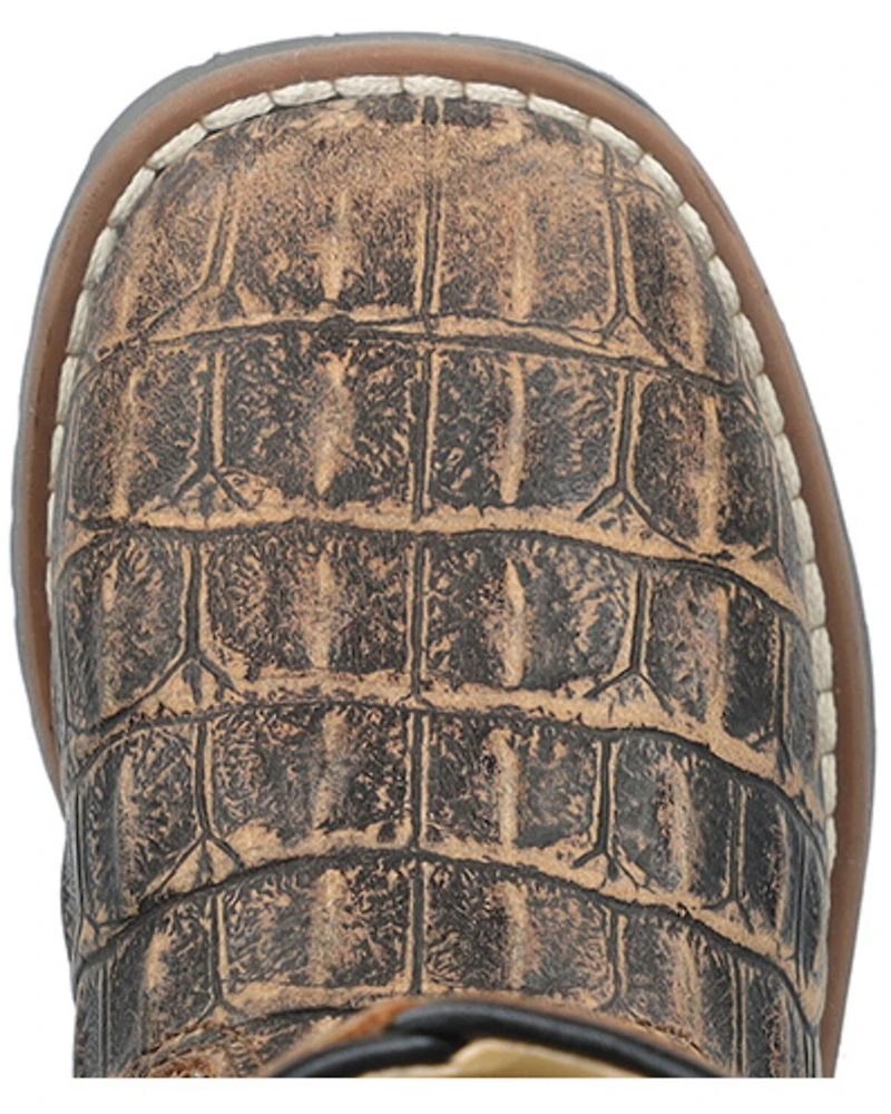 Smoky Mountain Toddler Boys' Autry Caiman Print Western Boots - Broad Square Toe