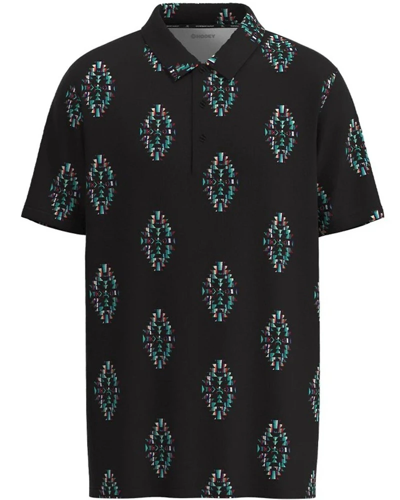 Hooey Boys' Golf Southwestern Print Short Sleeve Polo