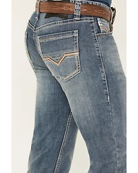 Rock & Roll Denim Men's Medium Wash Revolver Reflex Slim Straight Stretch Jeans