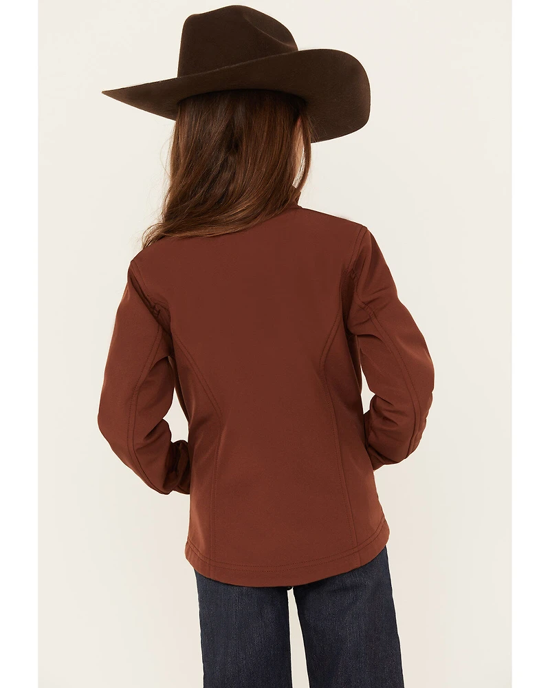 Shyanne Girls' Butterfly Embroidered Softshell Jacket