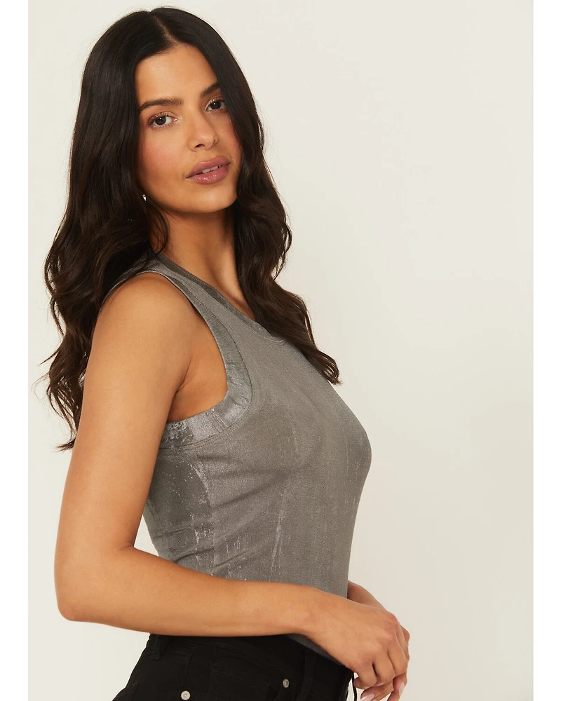 Revel Women's Silver Shimmer Tank