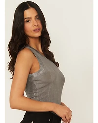 Revel Women's Silver Shimmer Tank