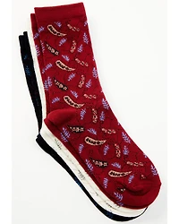 Shyanne Women's Libby Paisley Crew Socks - 3-Pack