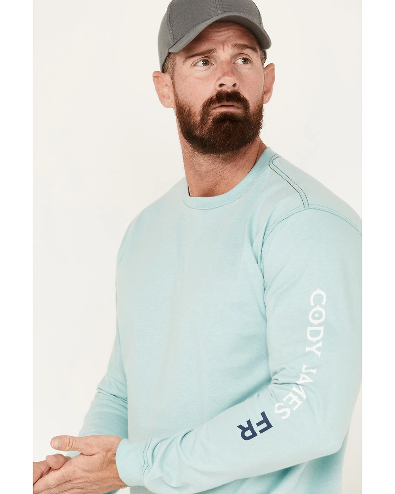 Cody James Men's FR Logo Long Sleeve Stretch Work T-Shirt - Tall