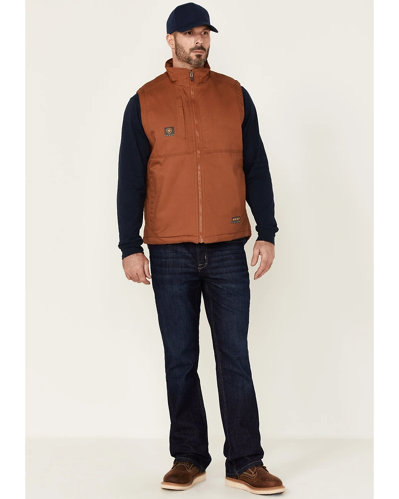 Ariat Men's Rebar Duracanvas Zip-Front Sherpa Work Vest