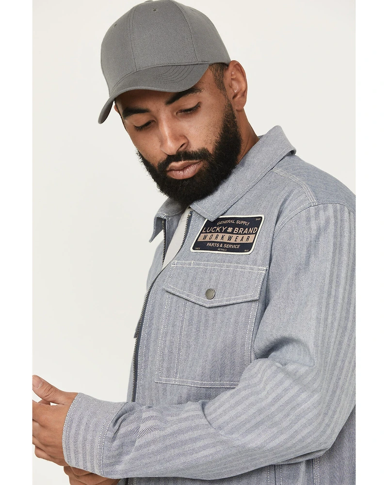 Lucky Brand Workwear Men's Herringbone Gas Station Jacket