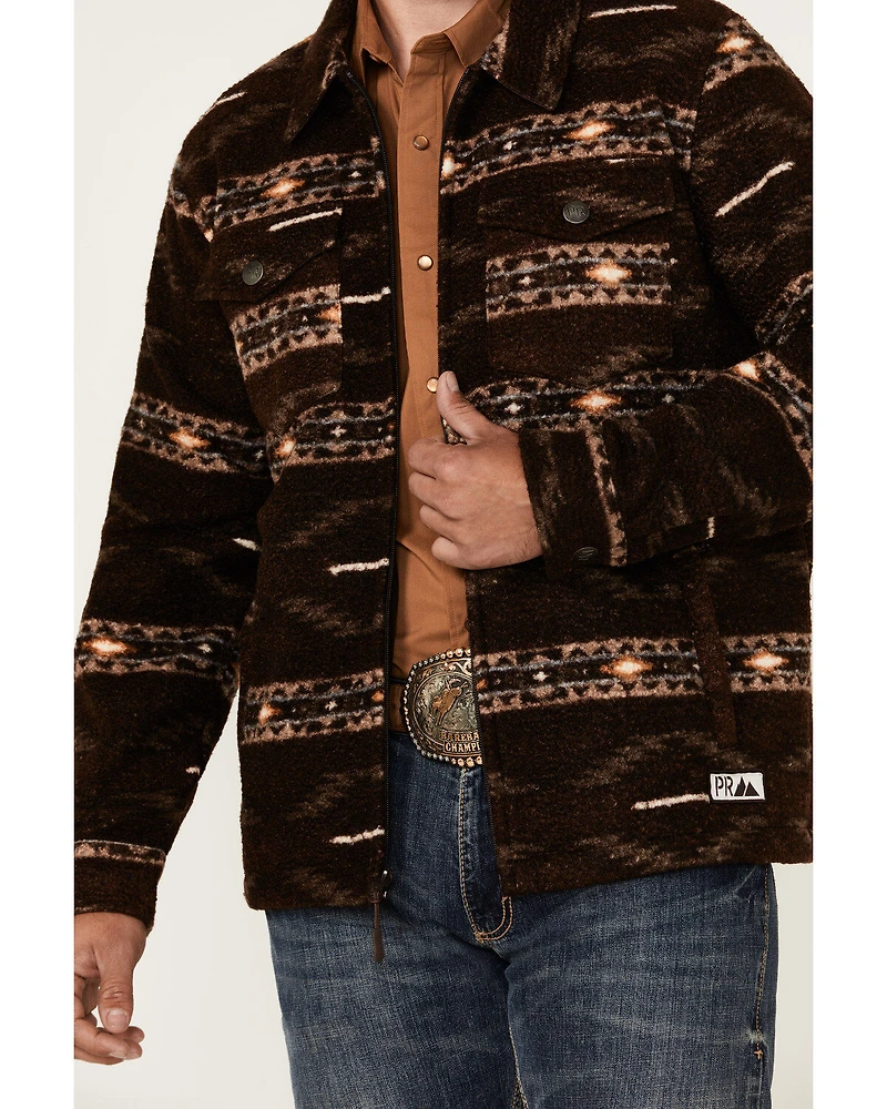 Powder River Outfitters Men's Southwestern Print Berber Zip Jacket