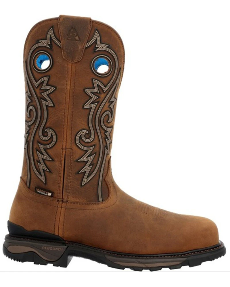 Rocky Men's Waterproof Pull On Work Boot - Carbon Toe