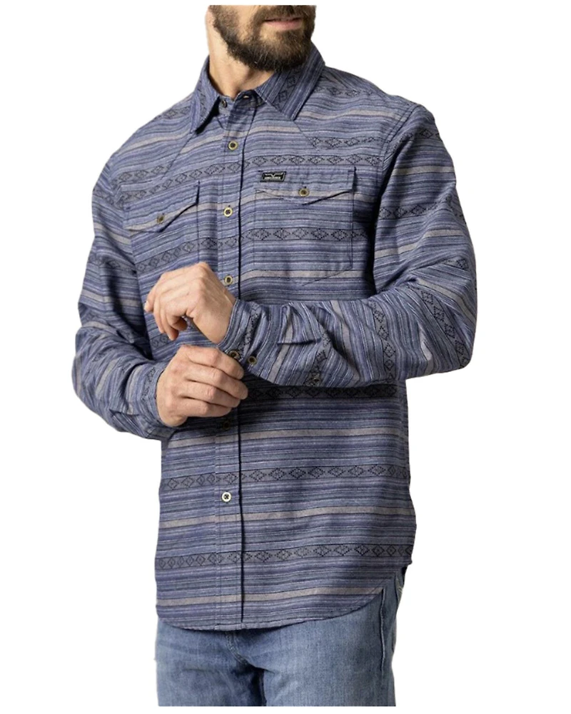 Kimes Ranch Men's Ortega Southwestern Striped Print Long Sleeve Button-Down Western Shirt