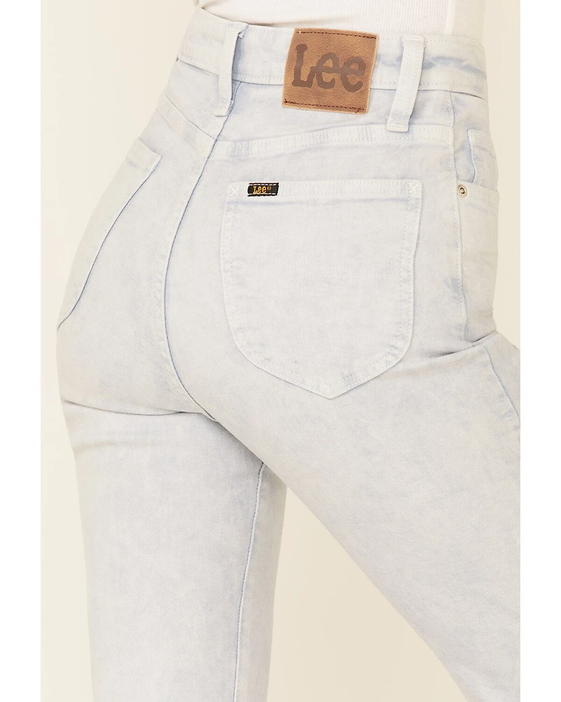 Lee Women's Acid Wash High Rise Flare Jeans