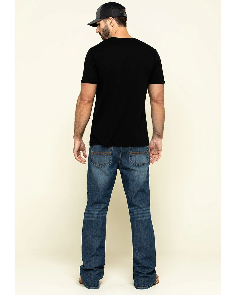 Cody James Men's Wolfstooth Wash Duke Relaxed Bootcut Stretch Denim Jeans