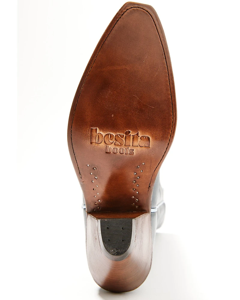 Besita Boots Women's The Honey Bird Embroidered Tall Western - Snip Toe