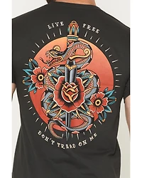 Howitzer Men's Don't Tread on Me Snake Short Sleeve Graphic T-Shirt