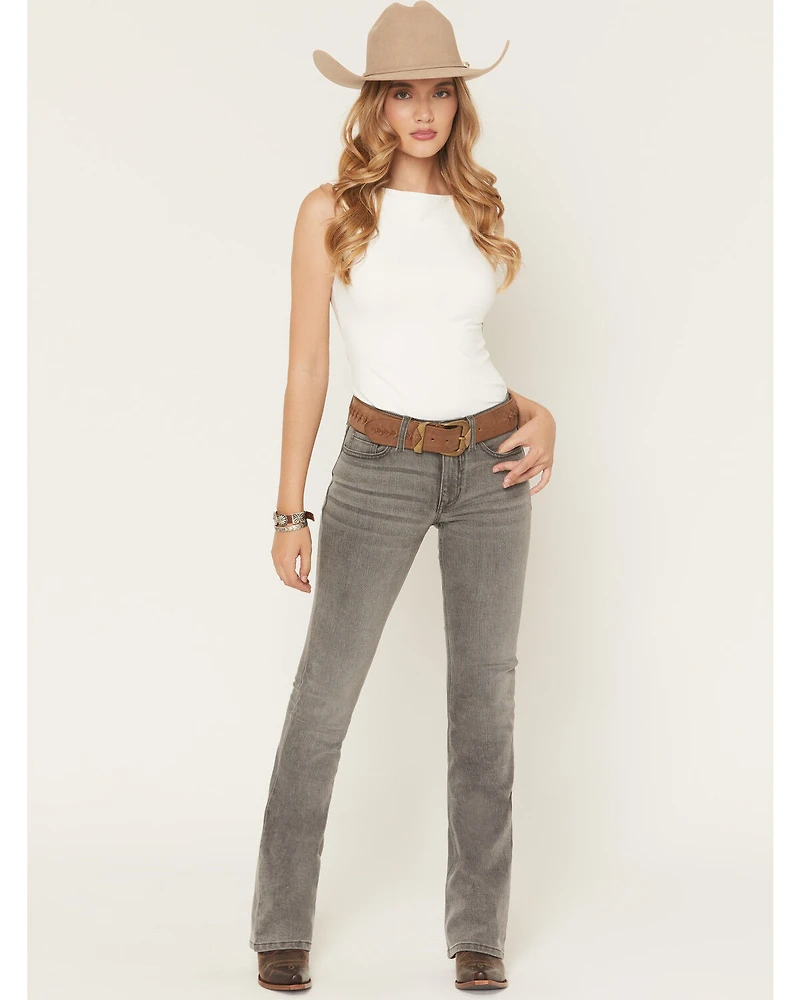Shyanne Women's Banks Mid Rise Bootcut Comfort Stretch Denim Jeans