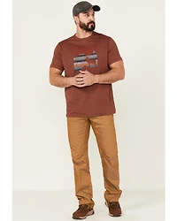 Brothers and Sons Men's Badlands National Monument Graphic Red Short Sleeve T-Shirt