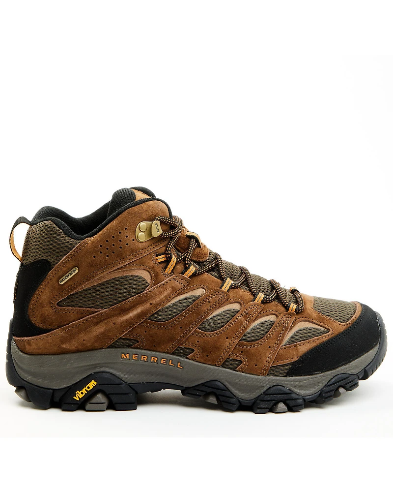 Merrell Men's Moab 3 Mid Waterproof Hiker Work Boots - Soft Toe