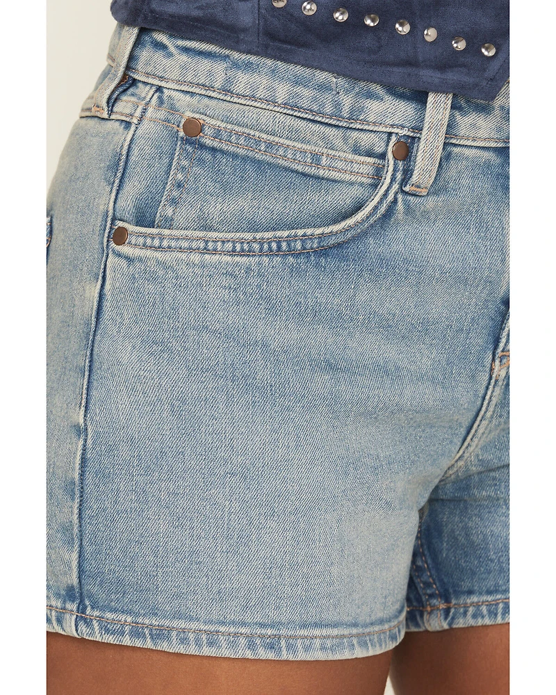Wrangler Retro Women's Mae Medium Wash Mid Rise Denim Shorts