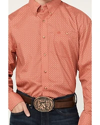 Wrangler Men's Classic Medallion Print Long Sleeve Button-Down Western Shirt