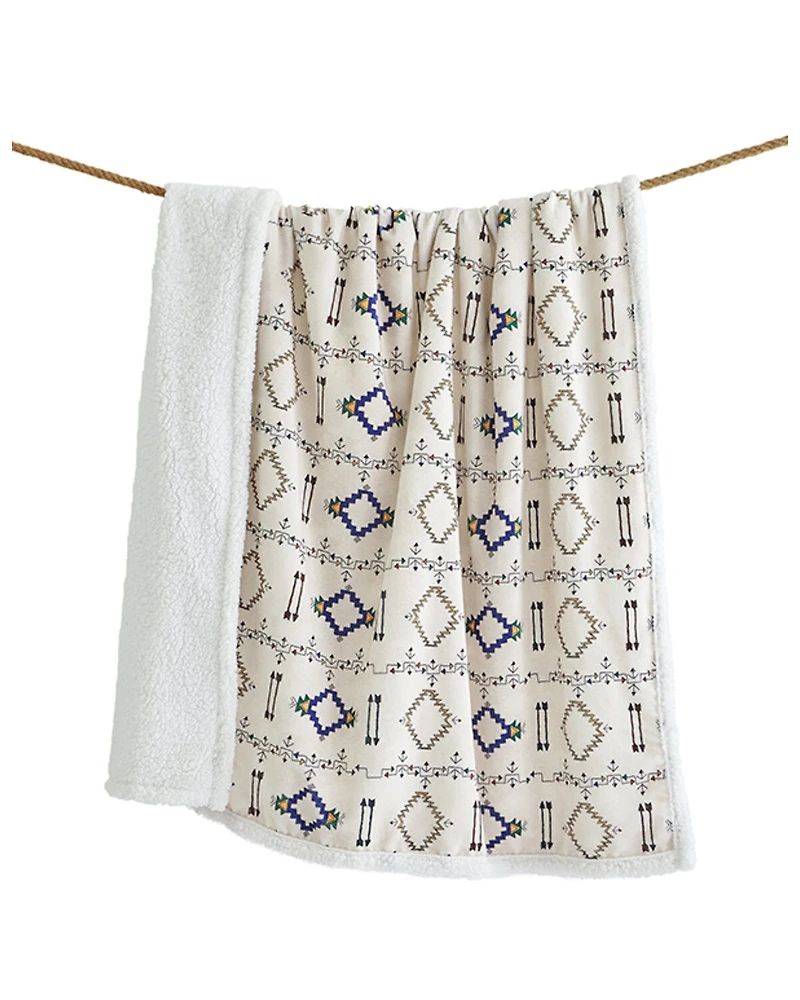 HiEnd Accents Arrow Campfire Sherpa Throw