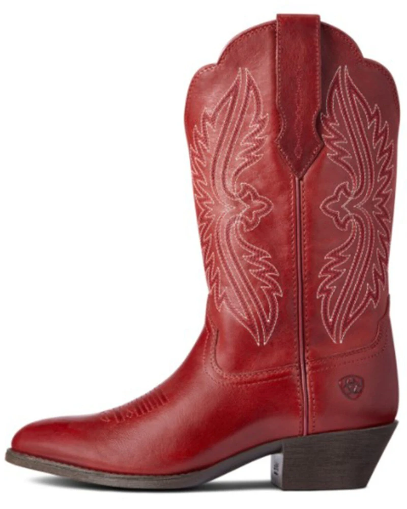 Ariat Women's Rosy Red Heritage R Toe Stretch Fit Full-Grain Western Boot - Round