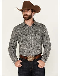 Wrangler Retro Men's Paisley Print Long Sleeve Snap Western Shirt
