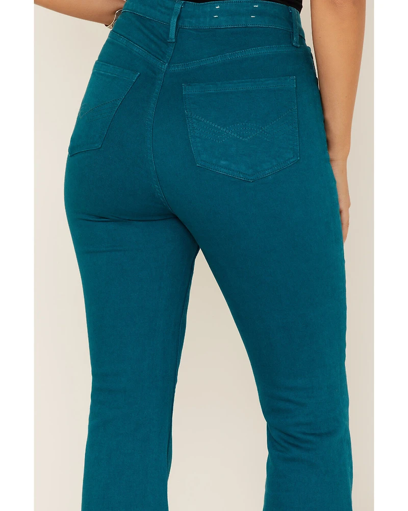Idyllwind Women's Mid Rise Split Flare Denim Jeans