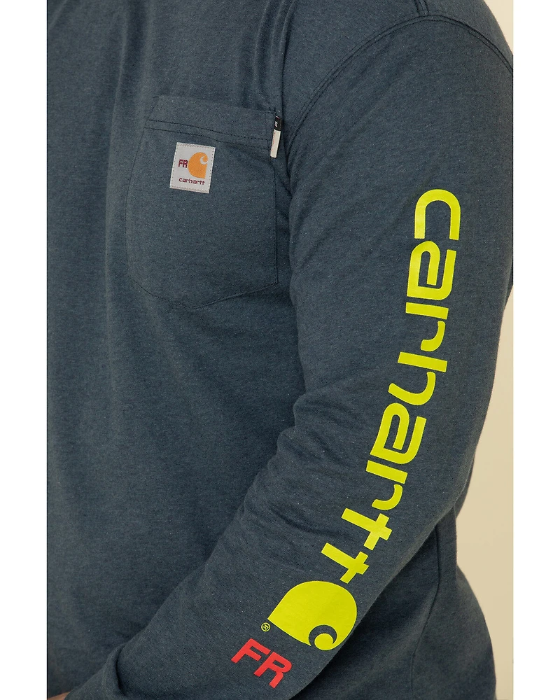 Carhartt Men's M-FR Midweight Signature Logo Long Sleeve Work Shirt