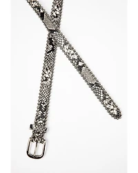 Shyanne Women's Snake Print Skinny Belt
