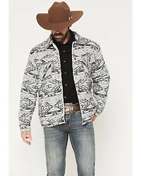 Rock & Roll Denim Men's Southwestern Print Berber Lined Shirt Jacket