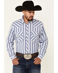 Wrangler 20X Men's Striped Long Sleeve Snap Western Shirt