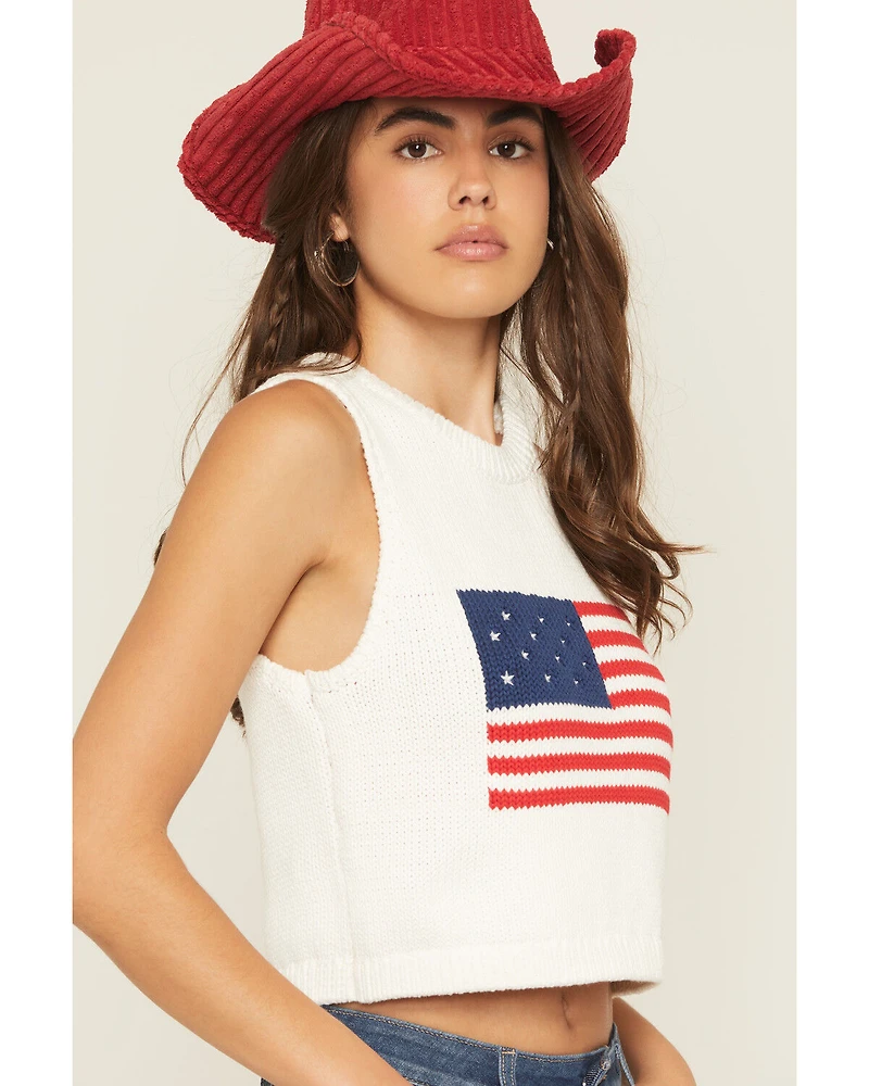 Show Me Your Mumu Women's Milo American Flag Knit Tank