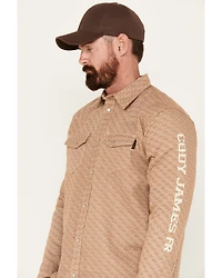 Cody James Men's FR Printed Logo Long Sleeve Midweight Pearl Snap Work Shirt