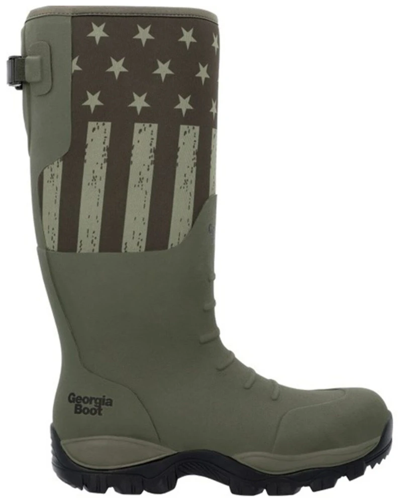 Georgia Boot Men's GBR Patriotic Rubber Pull On Work Boots - Soft Toe