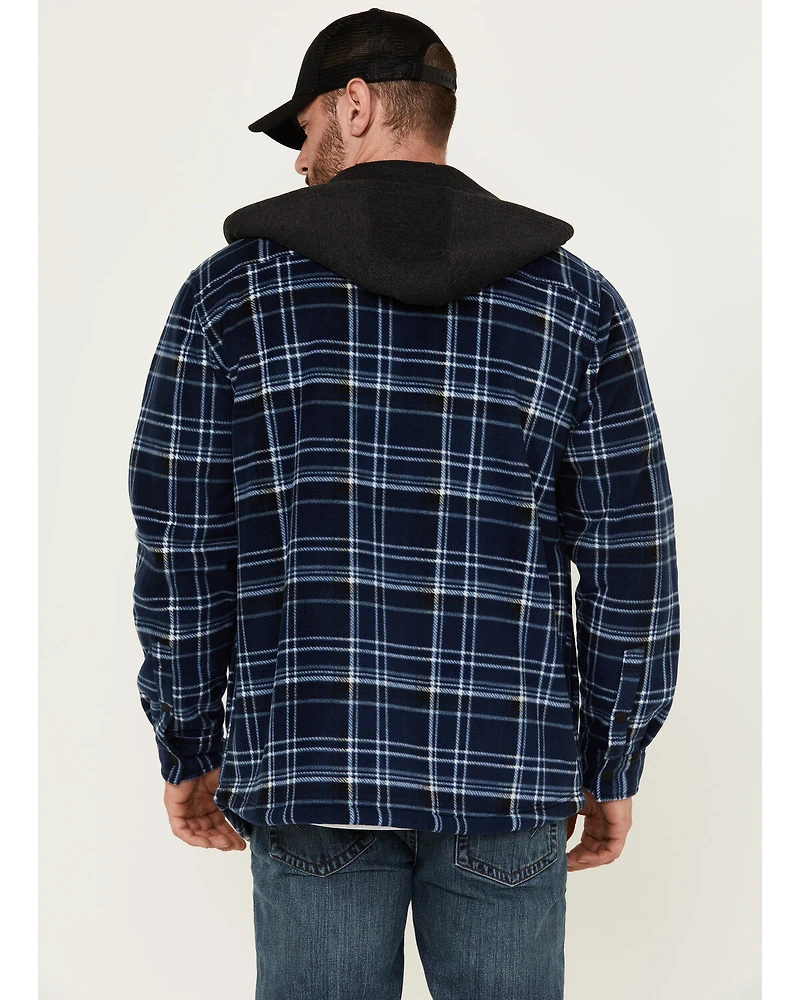 Hawx Men's Hooded Printed Polar Fleece Jacket