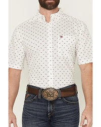 Ariat Men's Grant Geo Print Short Sleeve Button-Down Western Shirt