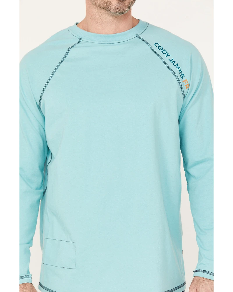 Cody James Men's FR Solid Long Sleeve Raglan Work T-Shirt