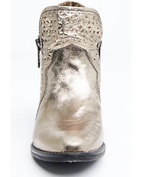 Circle G Women's Silver Cut Out Fashion Booties - Round Toe
