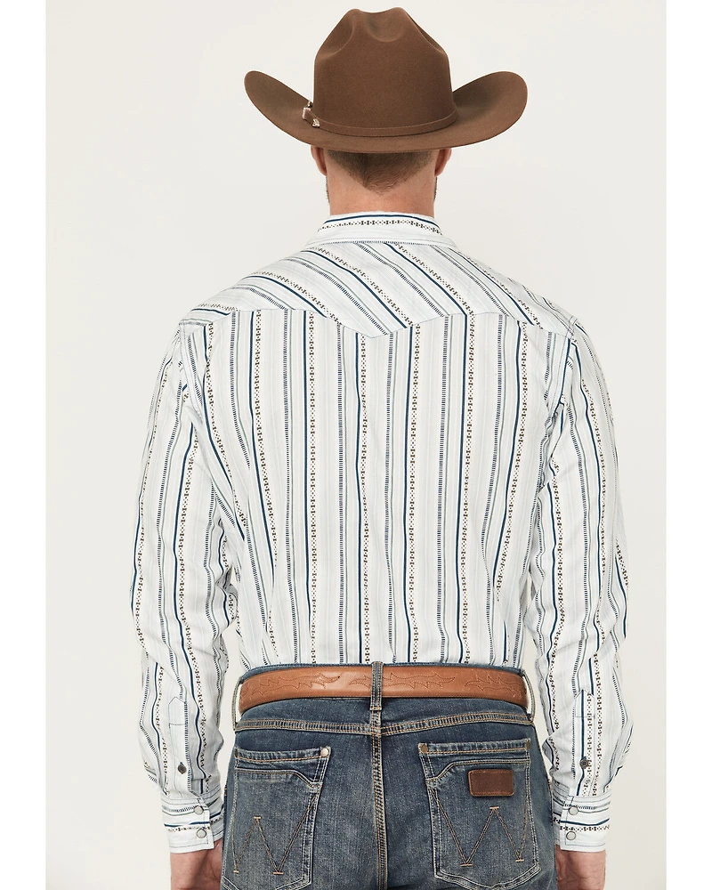 Cinch Men's Striped Long Sleeve Snap Western Shirt