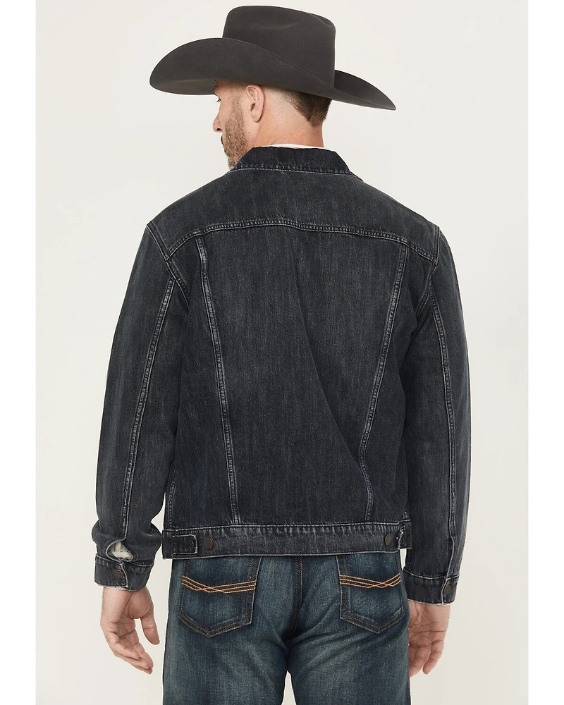 Wrangler Retro Men's Dark Wash Button-Down Denim Jacket