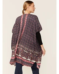 Angie Women's Purple Spice Kimono Duster