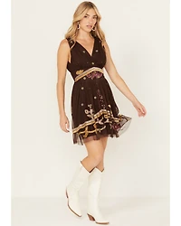 Shyanne Women's Embroidered Tulle Mini Dress