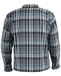 Milwaukee Performance Men's Black/White/Blue Aramid Flannel Biker Shirt
