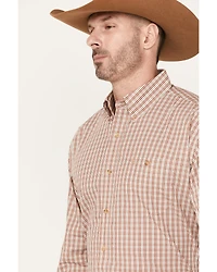Wrangler Men's Classics Plaid Print Long Sleeve Button Down Western Shirt
