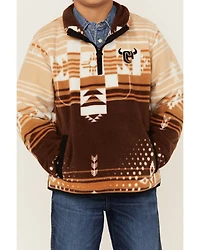 Cowboy Hardware Boys' Cadet Southwestern Print Polar Fleece Pullover